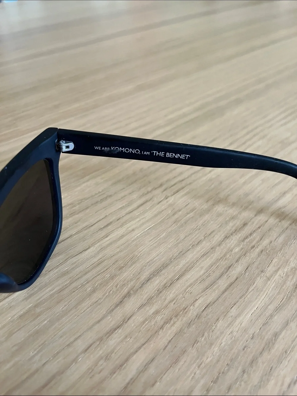 Komono the Bennet sunglasses, unisex, Glossy Black